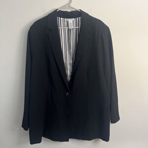 Catherines Blazer Black 22w One Button